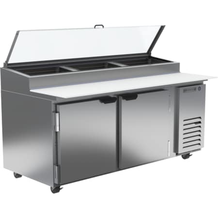 Beverage-Air Refrigerated Pizza Prep Table, Two Door, 72", Stainless Steel DP72HC
